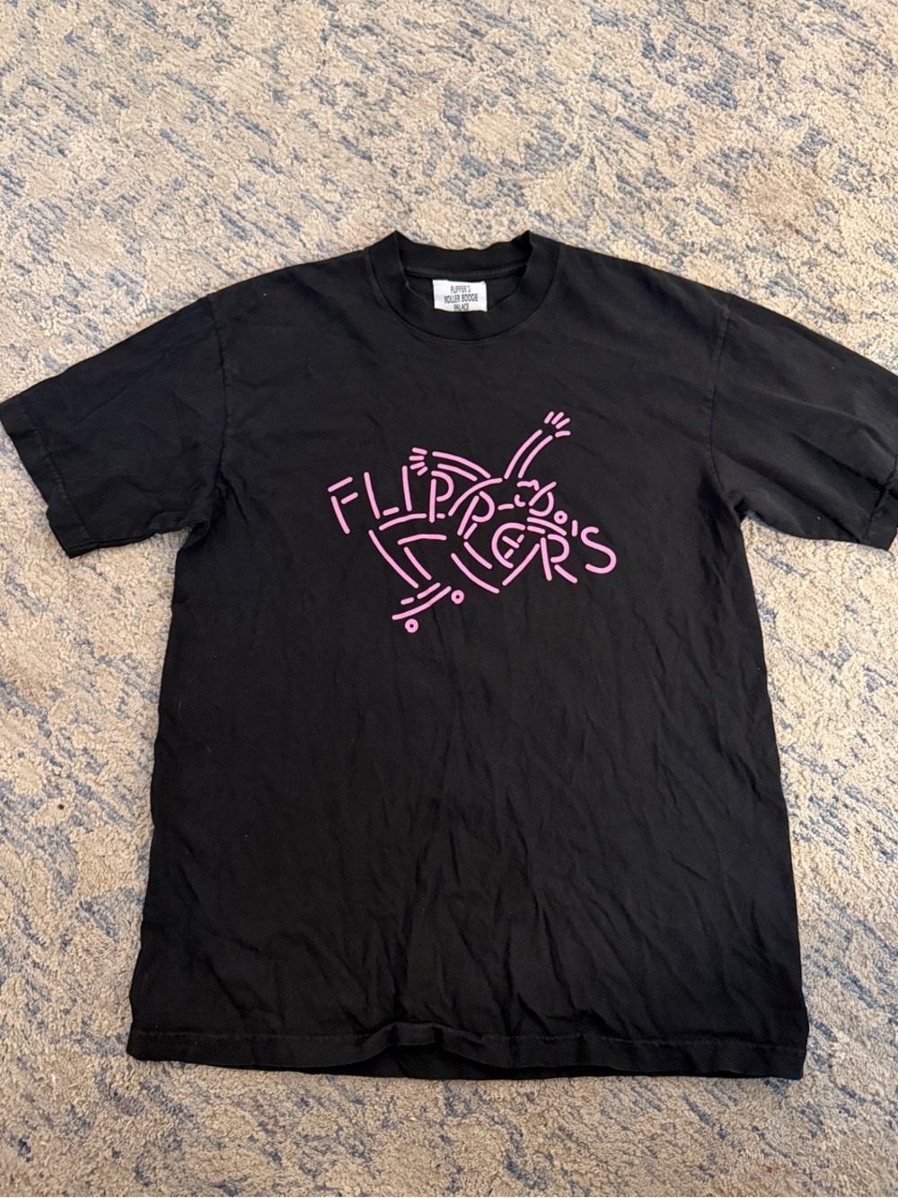 Flipper’s Roller Boogie Palace Graphic Tee with Pink 'Flippers' Design